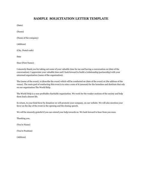 Business Solicitation Letter Sample: Free & Effective.